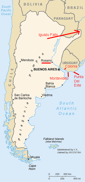 map of Argentina